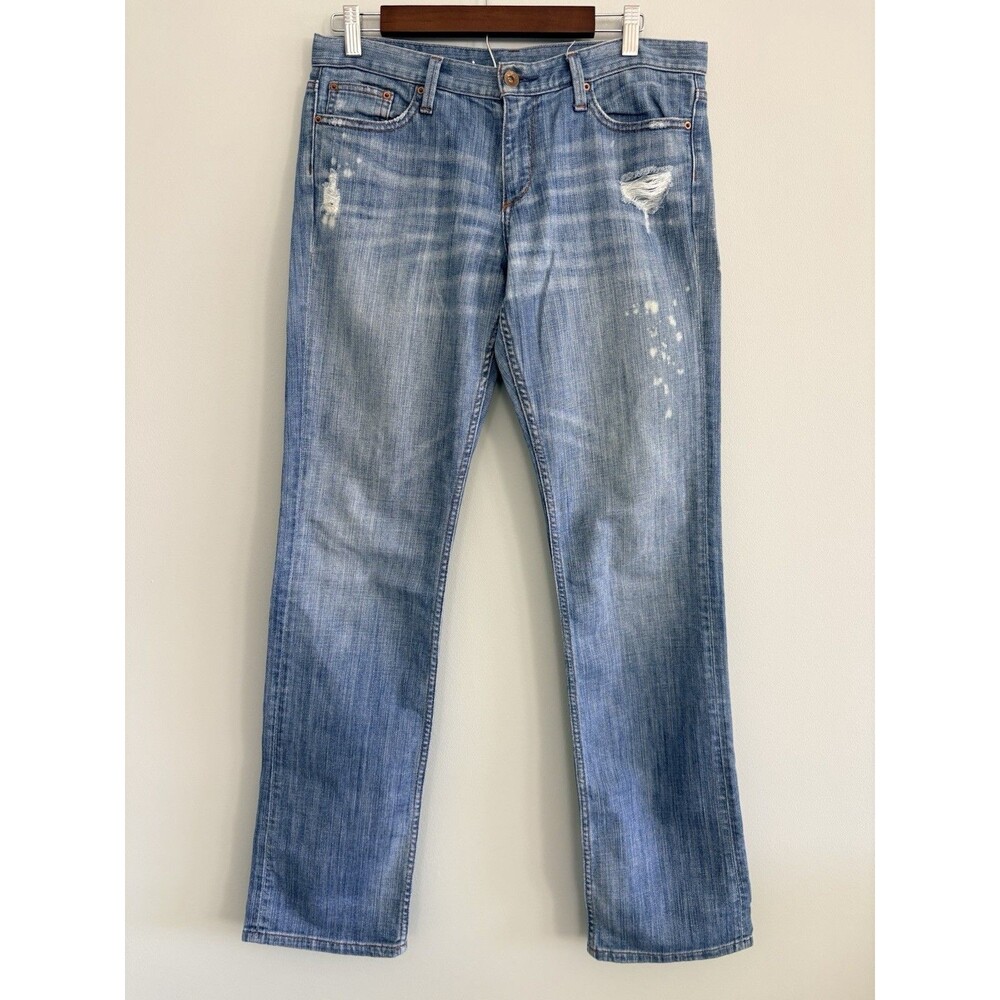 Banana Republic White Oak Cone Denim Jeans Womens 30 Light wash Distressed